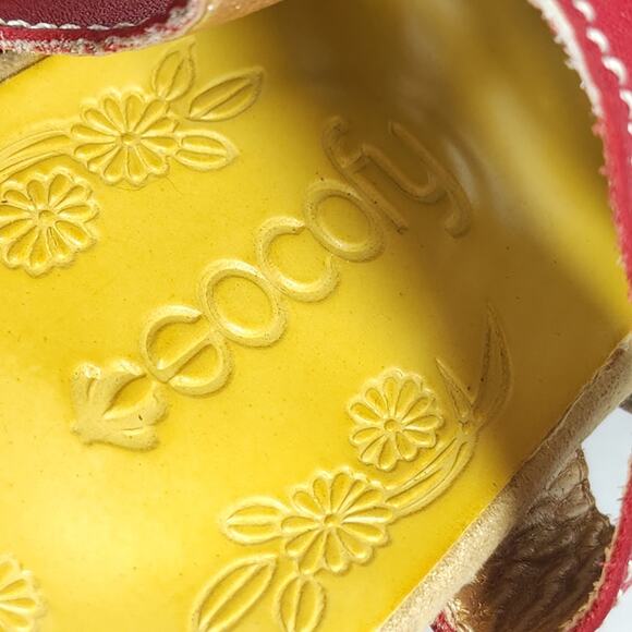 Socofy Women's US 10-10,5 EU 41 Multicolor Leather Cut-Out Strappy Sandals - Picture 10 of 16